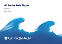 Cambridge Audio DVD-85-DVD-86-DVD-89 - Owners manual